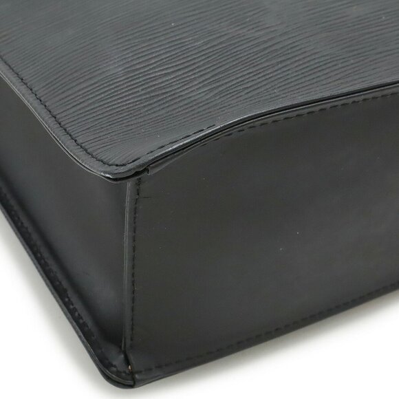 LOUIS VUITTON Black Leather Tote Bag - Picture 4 of 9